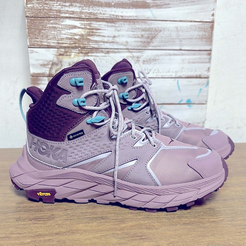 Hoka Purple and Blue Ankle Boots